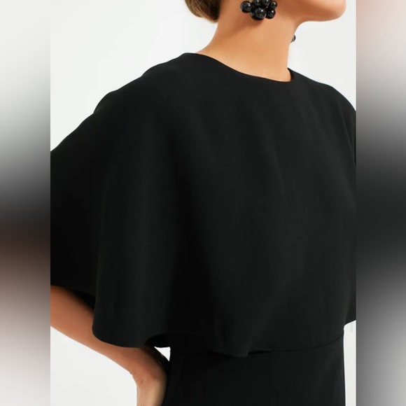 New Pomander Place Black Cape Leah Dress Size 4 - Picture 3 of 5